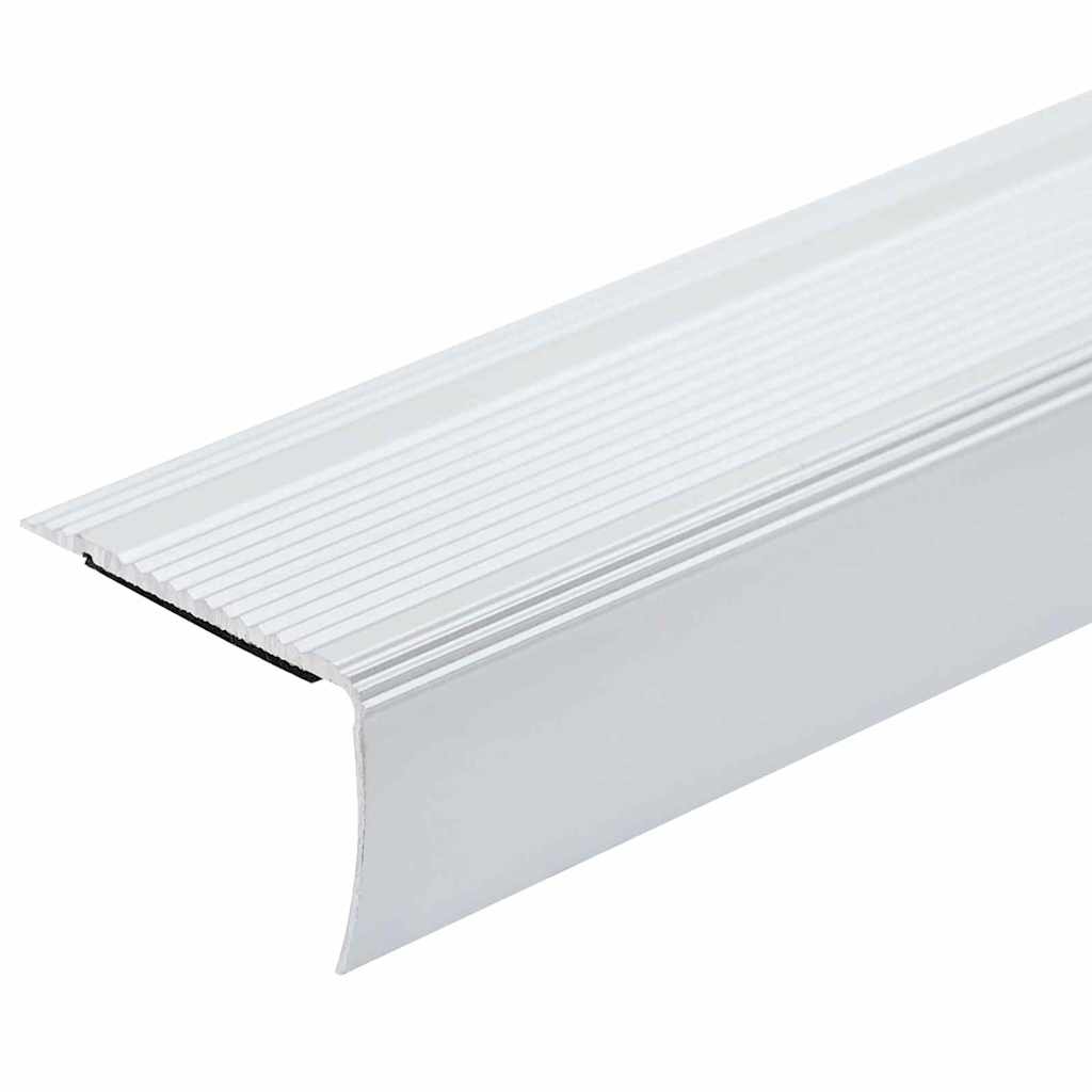 vidaXL Stair Nosings 10 pcs Silver 67 x 3.5 x 3 cm Aluminium