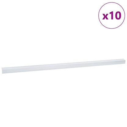 vidaXL Stair Nosings 10 pcs Silver 67 x 3.5 x 3 cm Aluminium