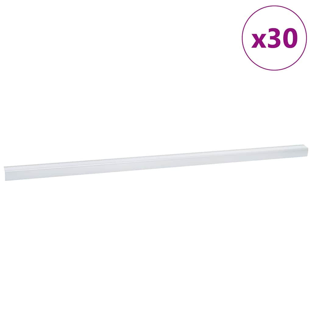 vidaXL Stair Nosings 30 pcs Silver 67 x 3.5 x 3 cm Aluminium