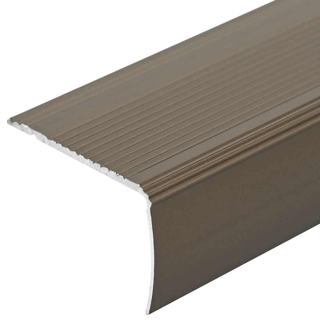 vidaXL Stair Nosings 30 pcs Brown 67 x 3 x 2 cm Aluminium