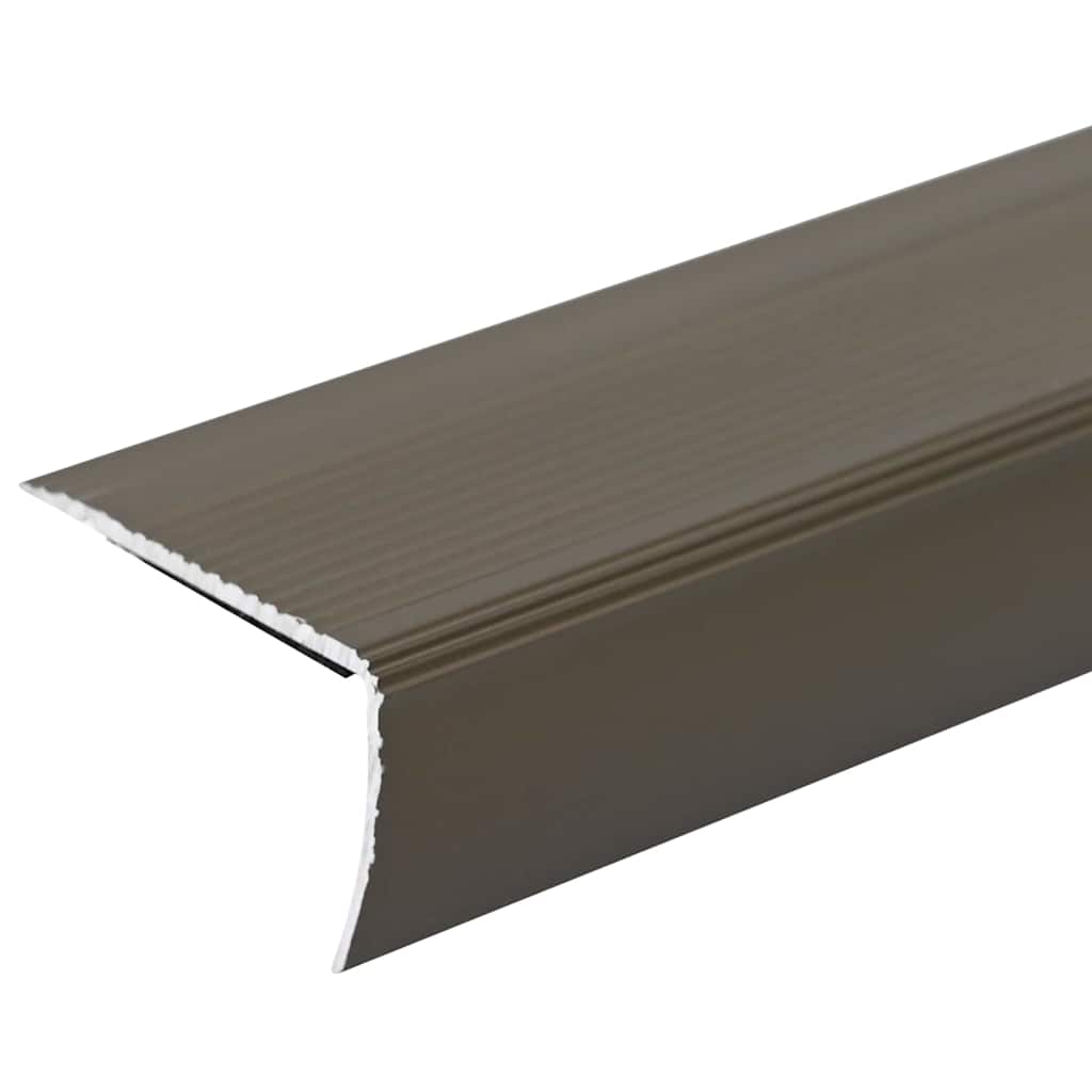 vidaXL Stair Nosings 10 pcs Brown 67 x 3.5 x 3 cm Aluminium