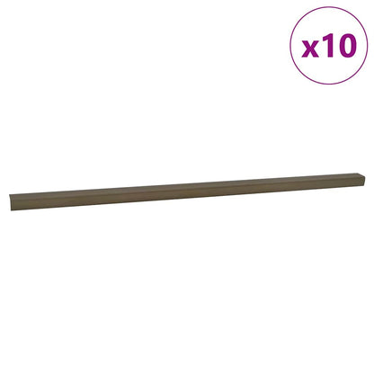 vidaXL Stair Nosings 10 pcs Brown 67 x 3.5 x 3 cm Aluminium