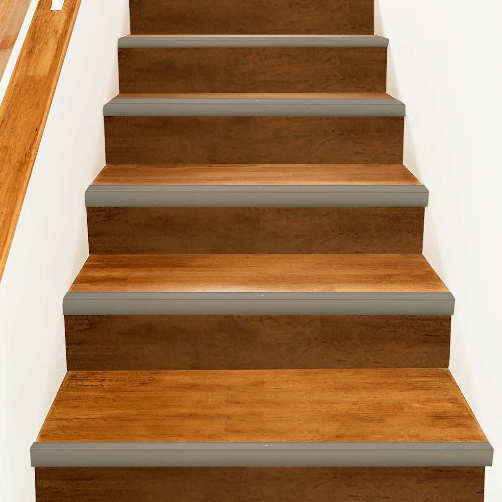vidaXL Stair Nosings 10 pcs Champagne 67 x 3.5 x 3 cm Aluminium
