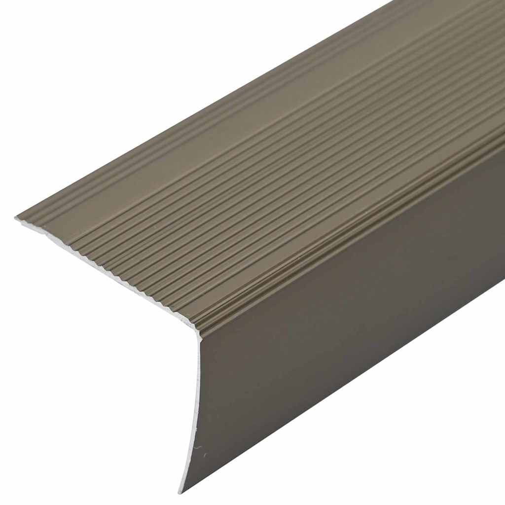 vidaXL Stair Nosings 10 pcs Champagne 67 x 3.5 x 3 cm Aluminium