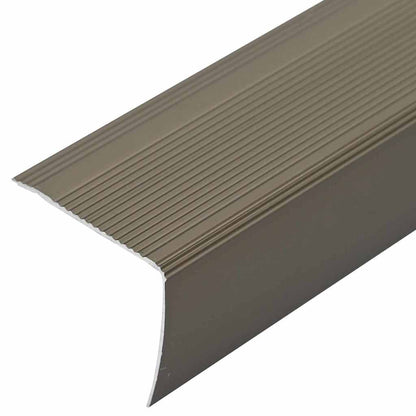 vidaXL Stair Nosings 10 pcs Champagne 67 x 3.5 x 3 cm Aluminium