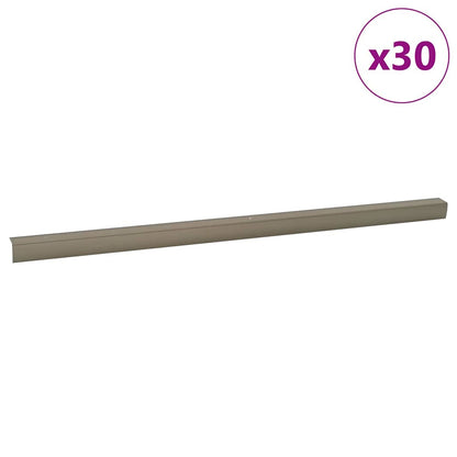 vidaXL Stair Nosings 30 pcs Champagne 67 x 3.5 x 3 cm Aluminium