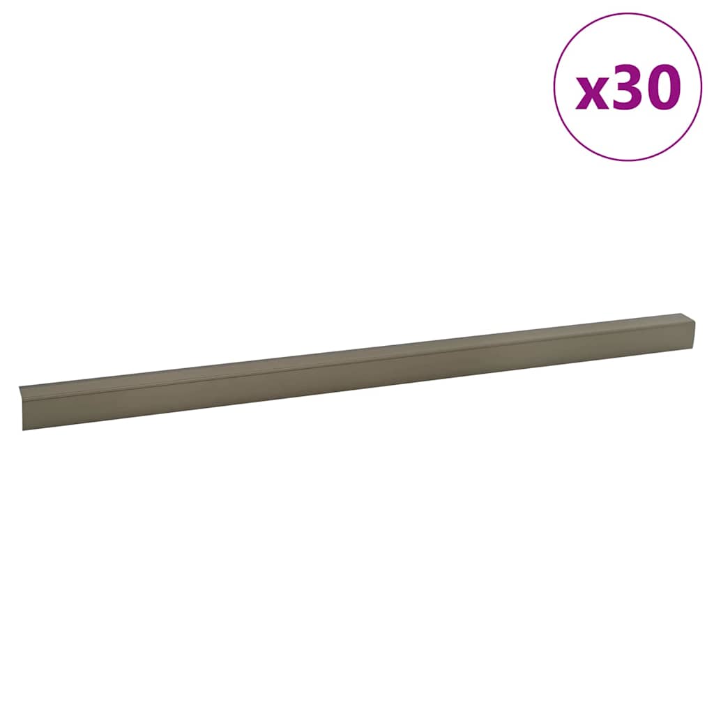 vidaXL Stair Nosings 30 pcs Champagne 67 x 3.5 x 3 cm Aluminium