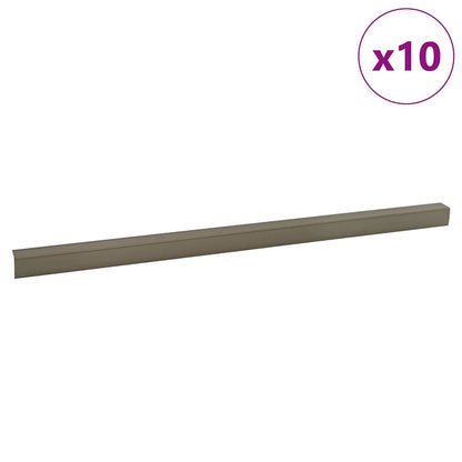 vidaXL Stair Nosings 10 pcs Champagne 67 x 3 x 2 cm Aluminium