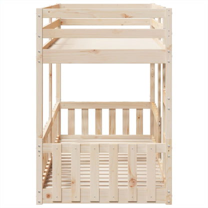 vidaXL Bunk Bed 80x200 cm Solid Wood Pine
