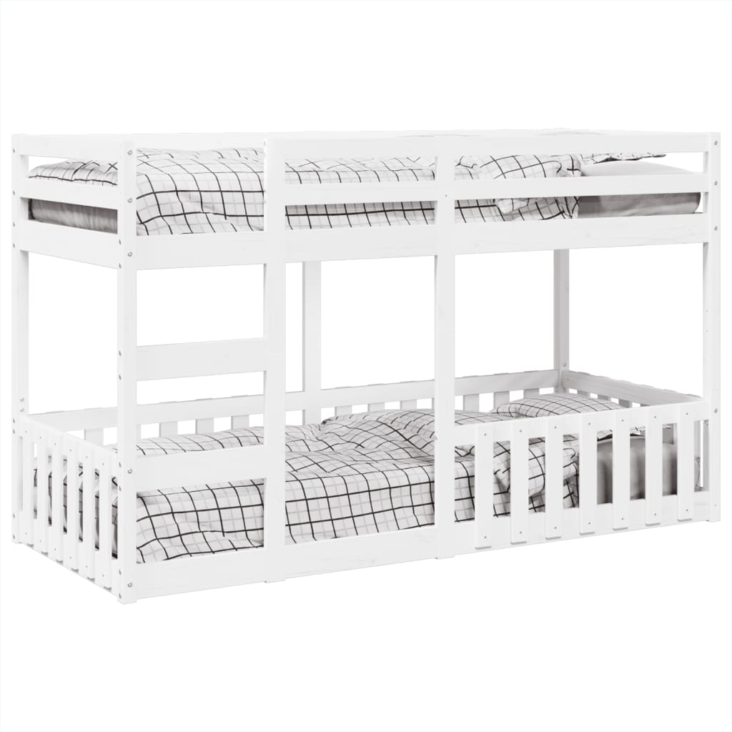 vidaXL Bunk Bed White 80x200 cm Solid Wood Pine