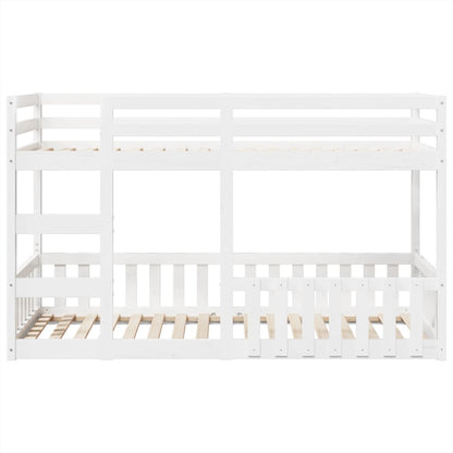 vidaXL Bunk Bed White 80x200 cm Solid Wood Pine
