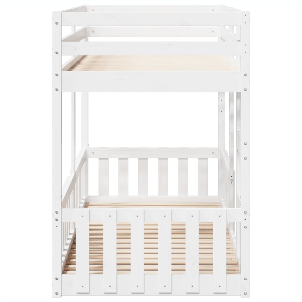 vidaXL Bunk Bed White 80x200 cm Solid Wood Pine