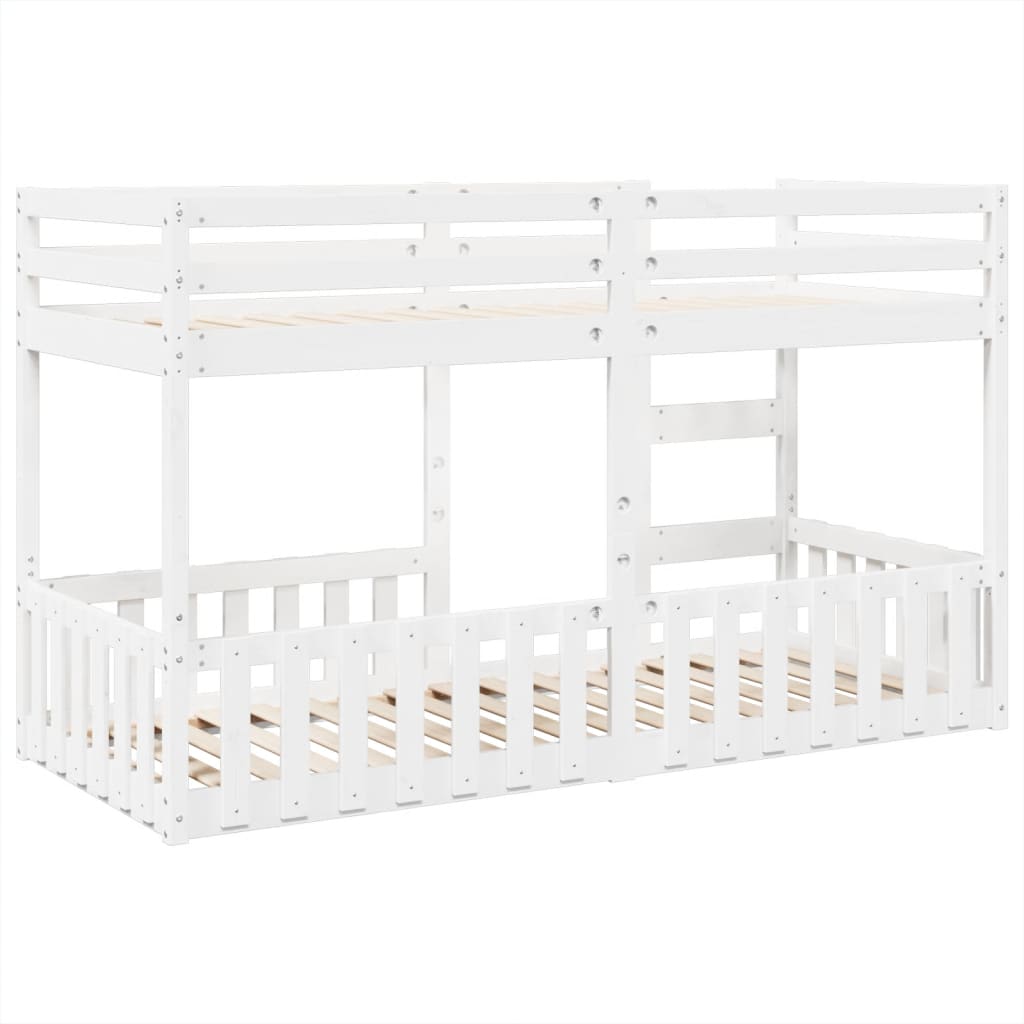 vidaXL Bunk Bed White 80x200 cm Solid Wood Pine