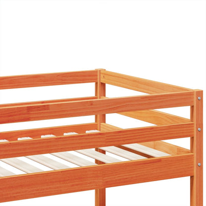 vidaXL Bunk Bed Wax Brown 80x200 cm Solid Wood Pine