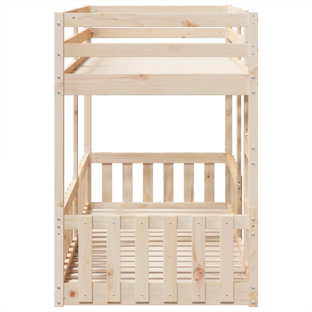 vidaXL Bunk Bed 90x200 cm Solid Wood Pine