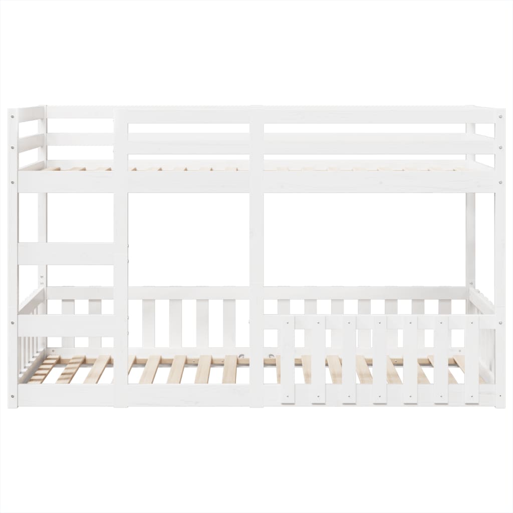 vidaXL Bunk Bed White 90x200 cm Solid Wood Pine
