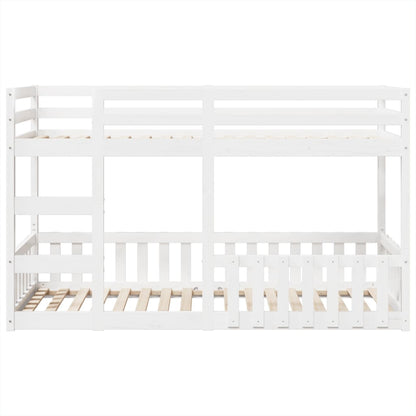 vidaXL Bunk Bed White 90x200 cm Solid Wood Pine