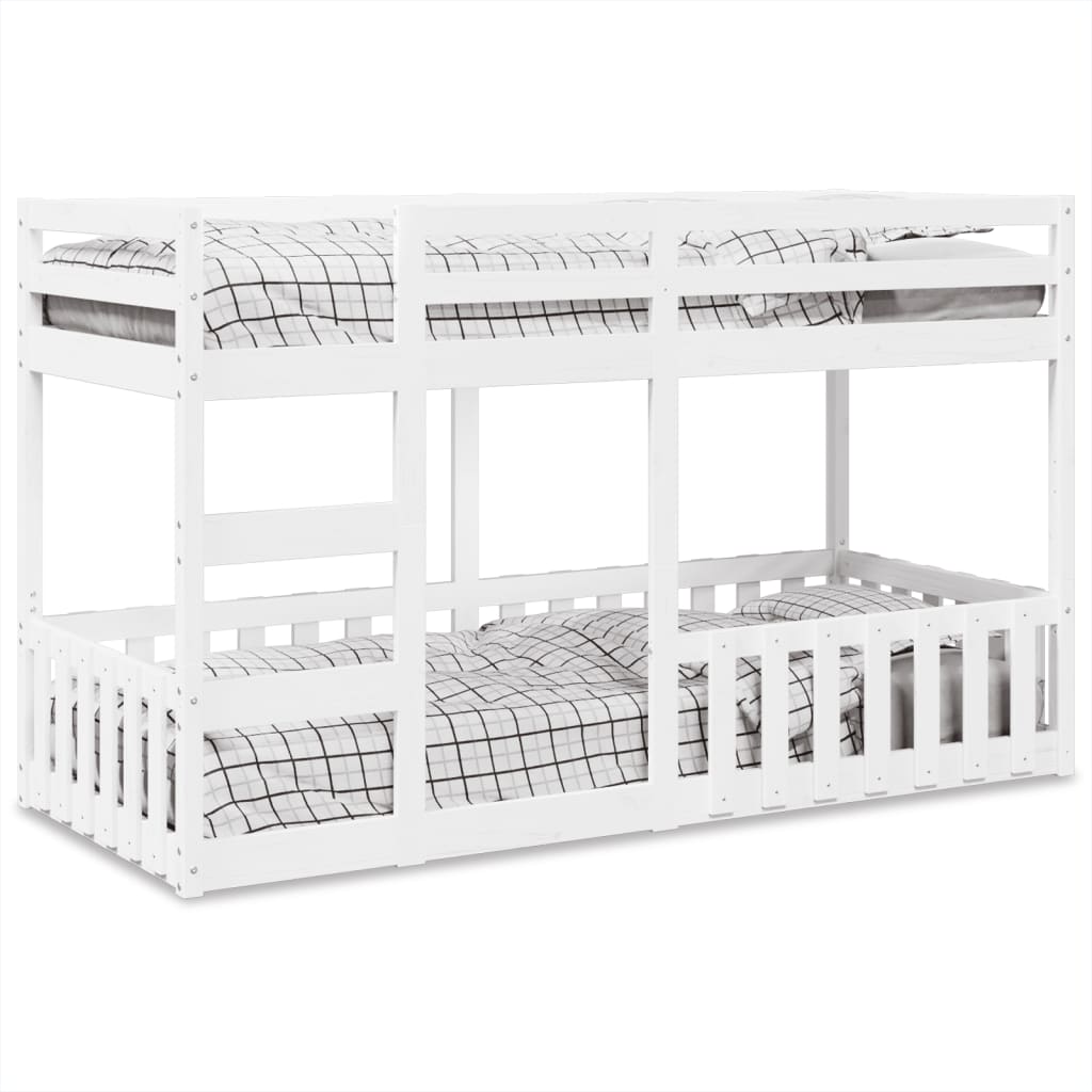 vidaXL Bunk Bed White 90x200 cm Solid Wood Pine
