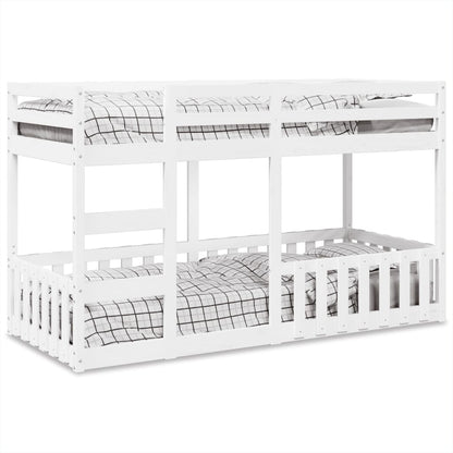 vidaXL Bunk Bed White 90x200 cm Solid Wood Pine