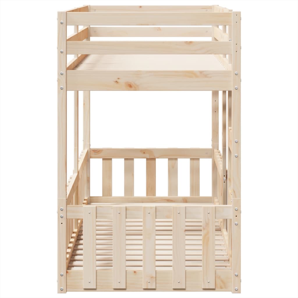 vidaXL Bunk Bed 90x190 cm Solid Wood Pine