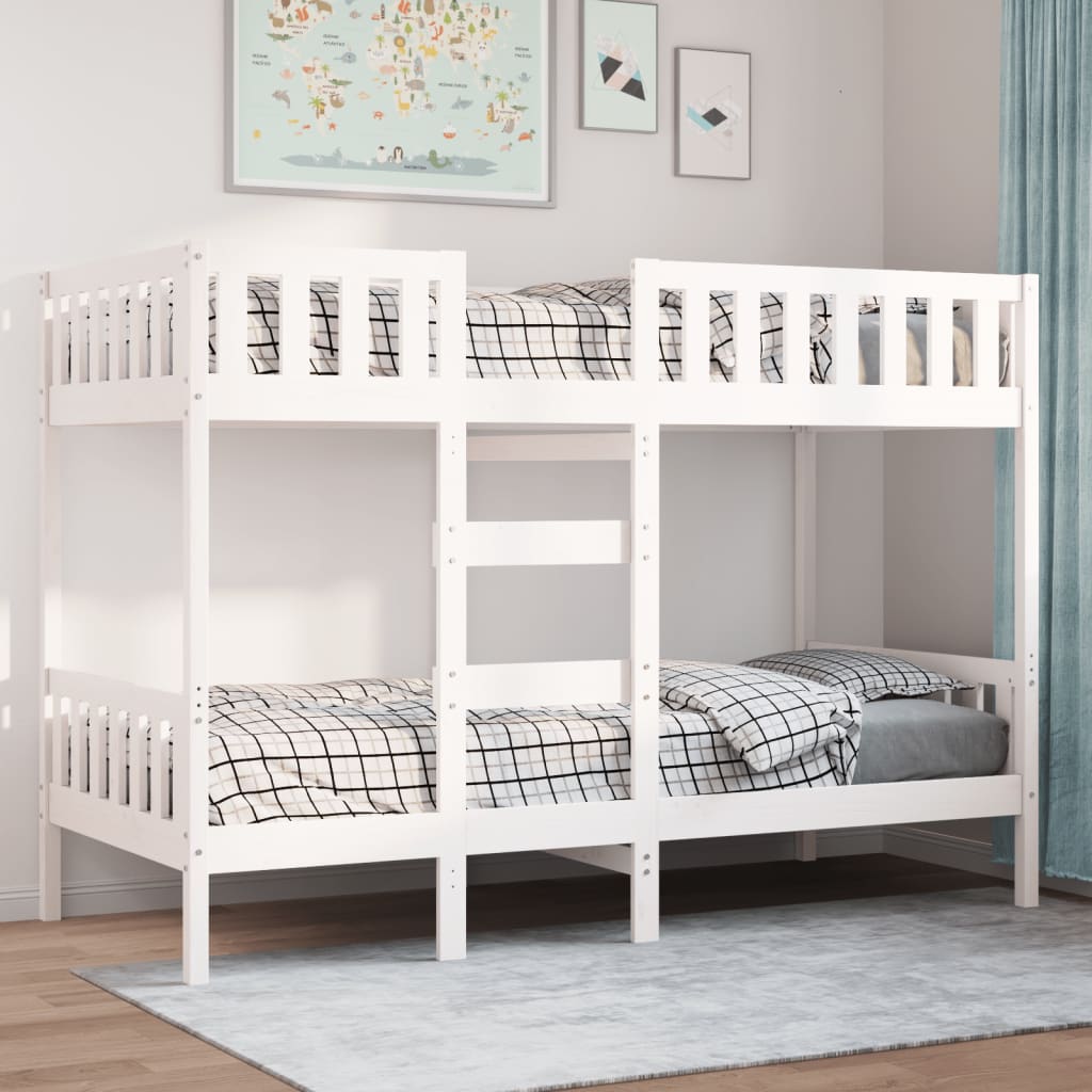 vidaXL Bunk Bed White 90x190 cm Solid Wood Pine
