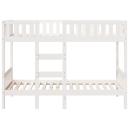 vidaXL Bunk Bed White 90x190 cm Solid Wood Pine