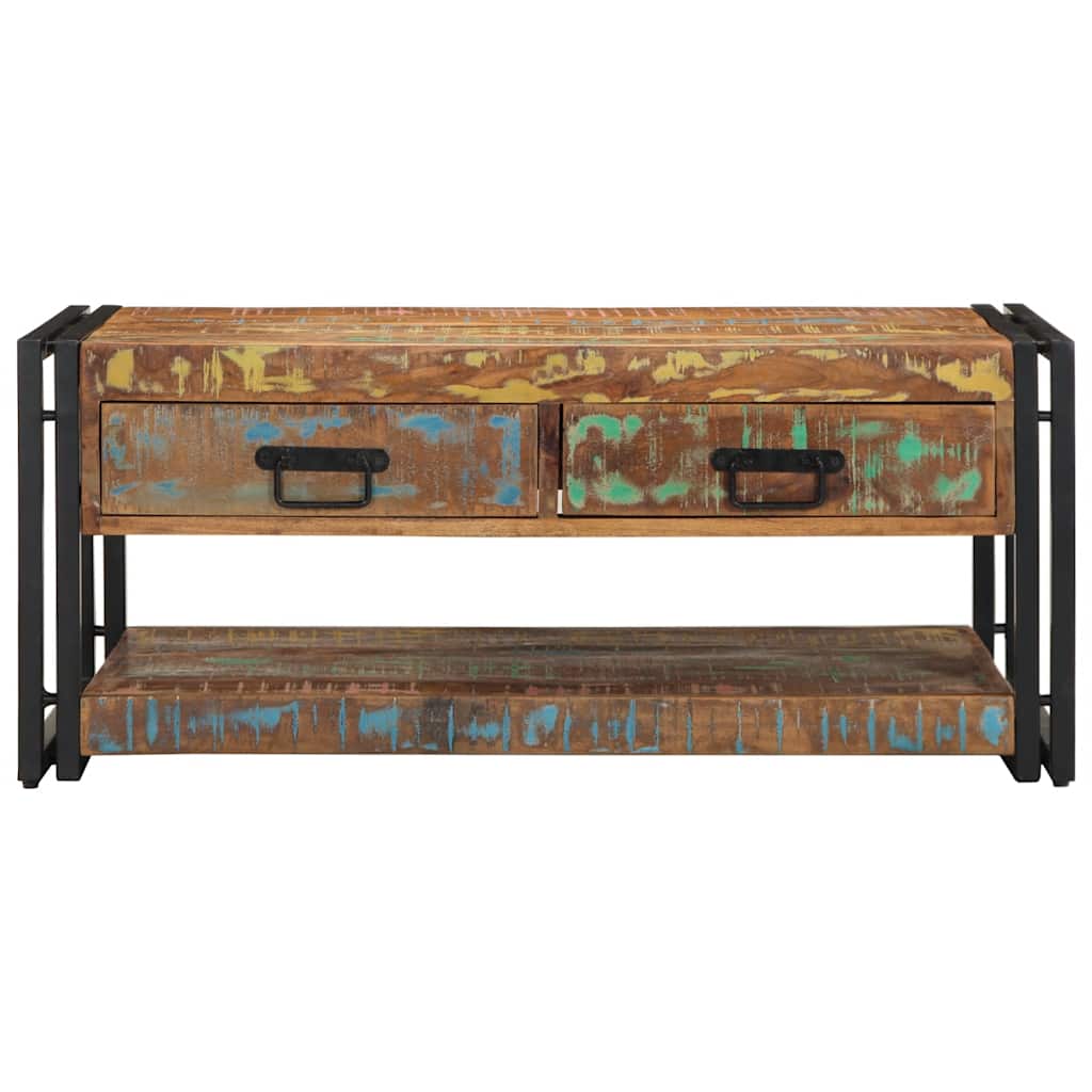 vidaXL Coffee Table Multicolour 90x50x38 cm Solid Wood Reclaimed