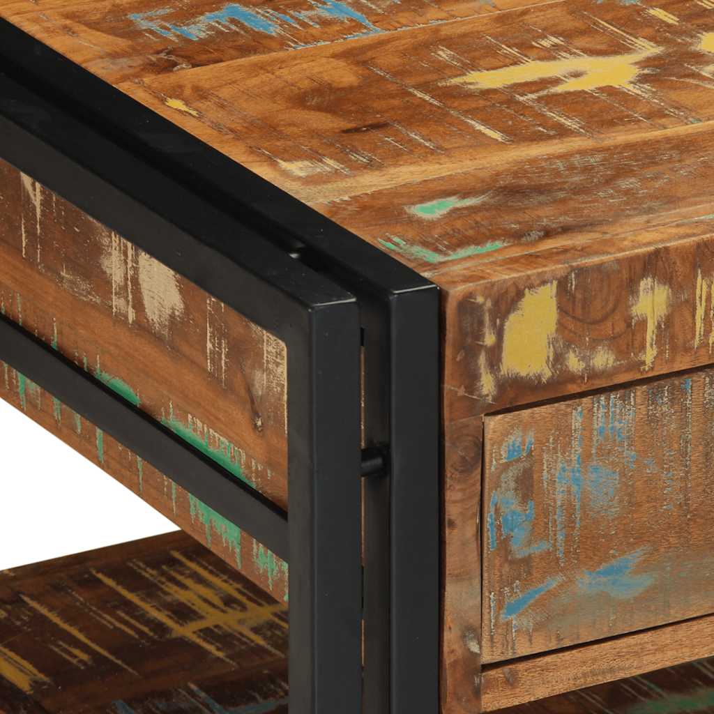 vidaXL Coffee Table Multicolour 90x50x38 cm Solid Wood Reclaimed