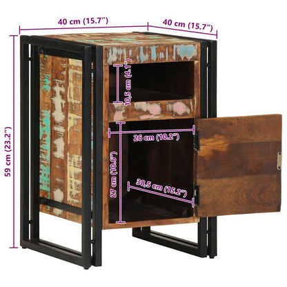 vidaXL Bedside Cabinet 40x40x59 cm Solid Wood Reclaimed
