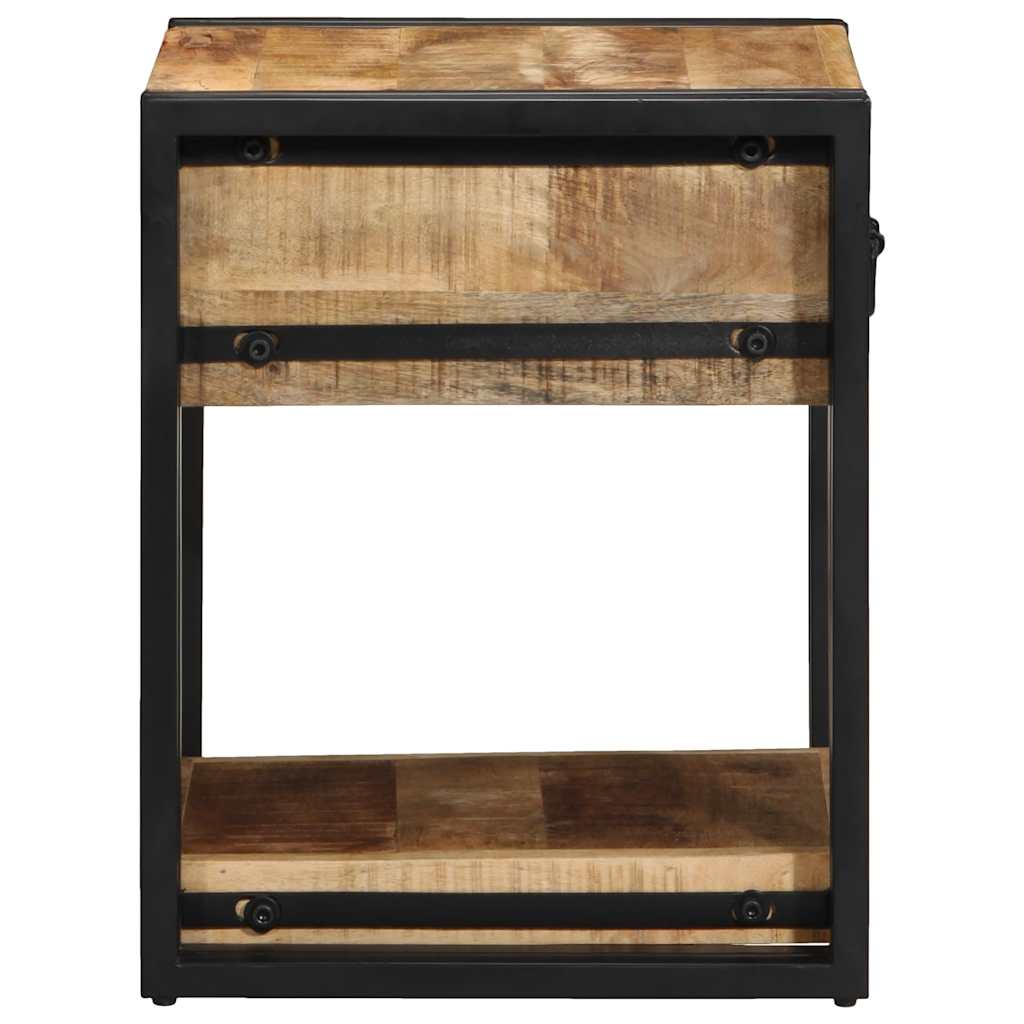 vidaXL Bedside Cabinet 40x40x50 cm Solid Rough Wood Mango