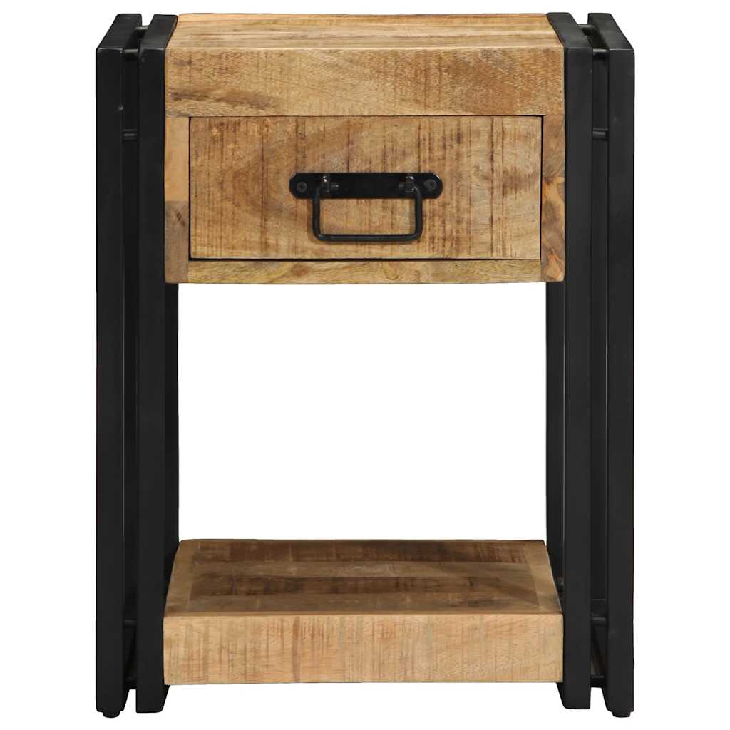 vidaXL Bedside Cabinets 2 pcs 40x40x50 cm Solid Rough Wood Mango