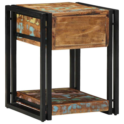 vidaXL Bedside Cabinet Multicolour 40 x 40 x 50 cm Solid Reclaim Wood