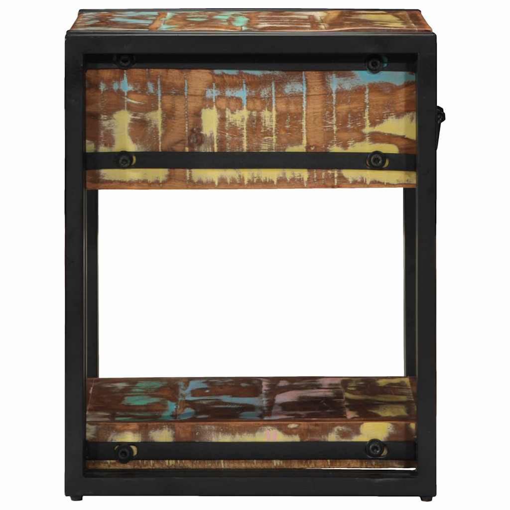 vidaXL Bedside Cabinet Multicolour 40 x 40 x 50 cm Solid Reclaim Wood
