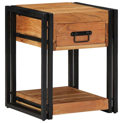 vidaXL Bedside Cabinet Brown 40 x 40 x 50 cm Solid Acacia Wood