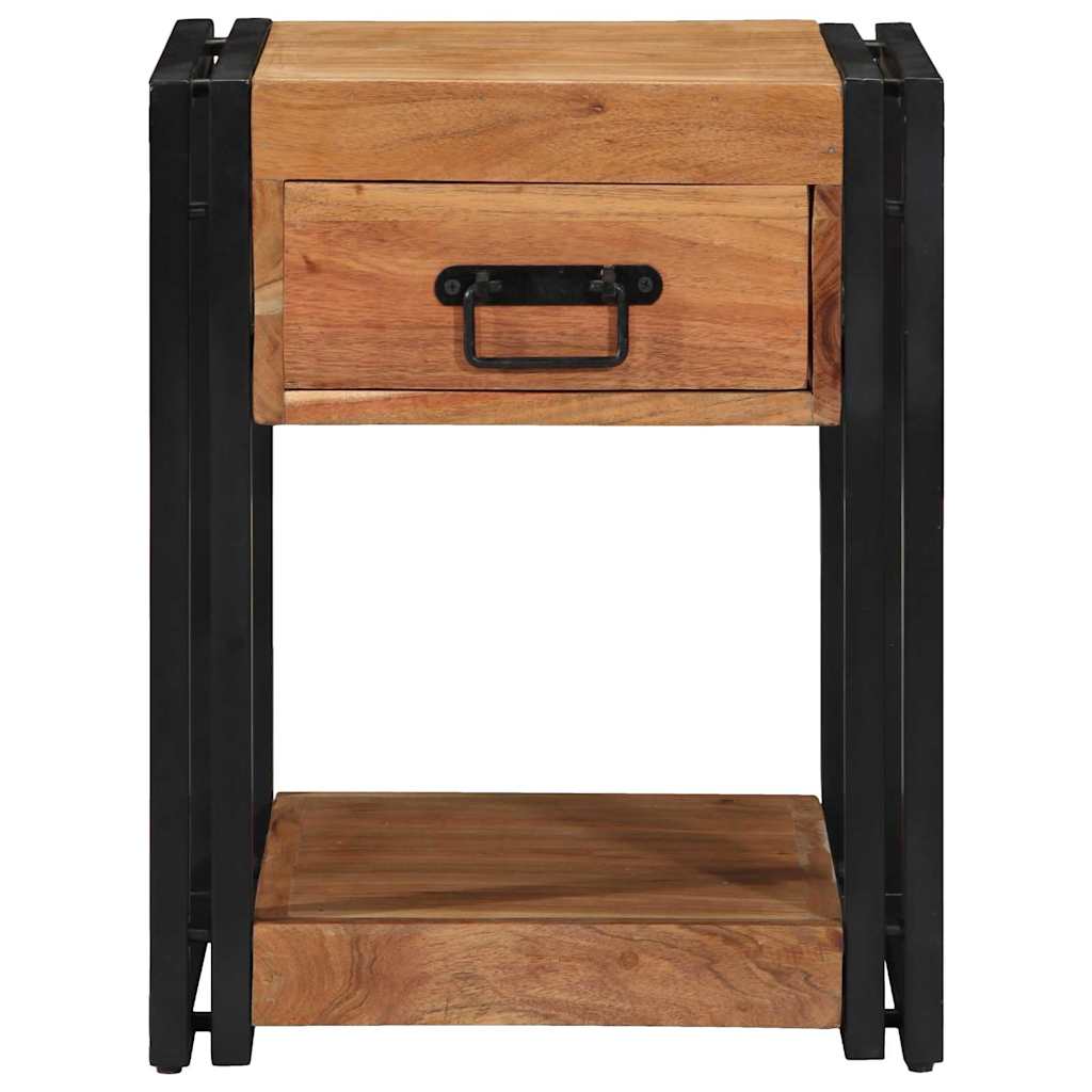 vidaXL Bedside Cabinet 2 pcs Brown 40 x 40 x 50 cm Solid Acacia Wood