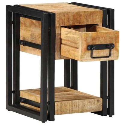 vidaXL Bedside Cabinet Brown 30 x 30 x 40 cm Solid Mango Wood