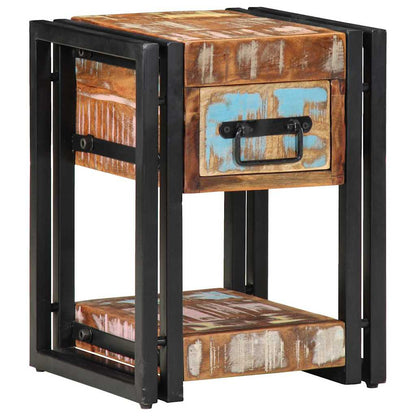 vidaXL Bedside Cabinet Multicolour 30 x 30 x 40 cm Solid Reclaim Wood