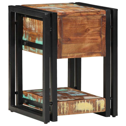 vidaXL Bedside Cabinet Multicolour 30 x 30 x 40 cm Solid Reclaim Wood