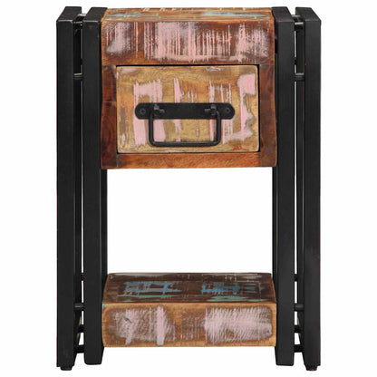 vidaXL Bedside Cabinet Multicolour 30 x 30 x 40 cm Solid Reclaim Wood