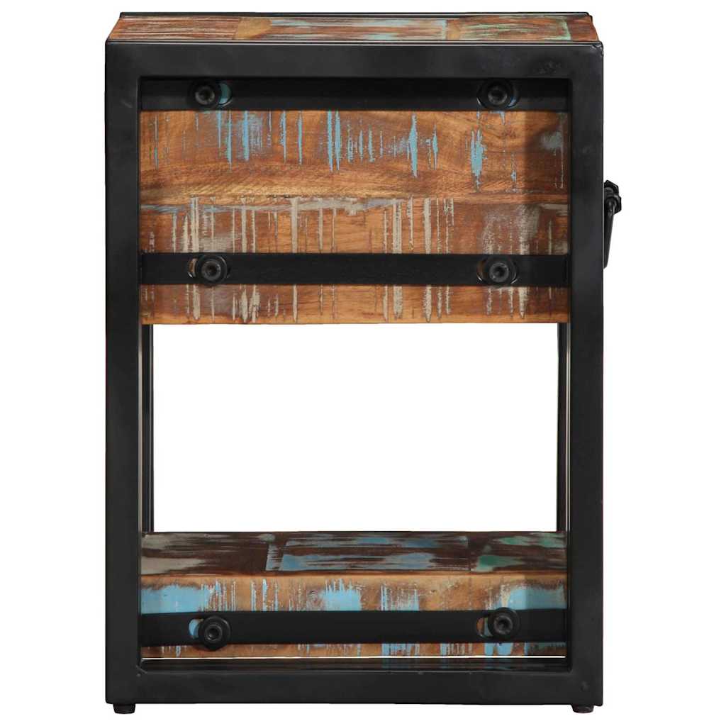 vidaXL Bedside Cabinet Multicolour 30 x 30 x 40 cm Solid Reclaim Wood