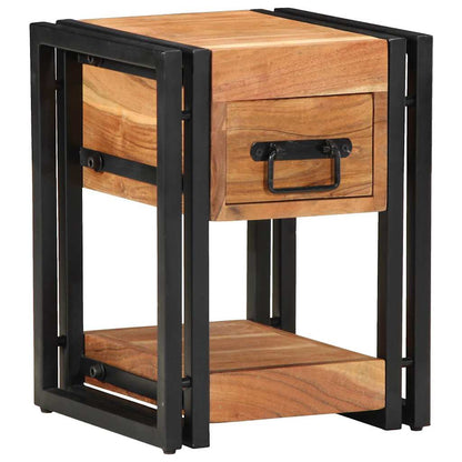 vidaXL Bedside Cabinet Brown 30 x 30 x 40 cm Solid Acacia Wood
