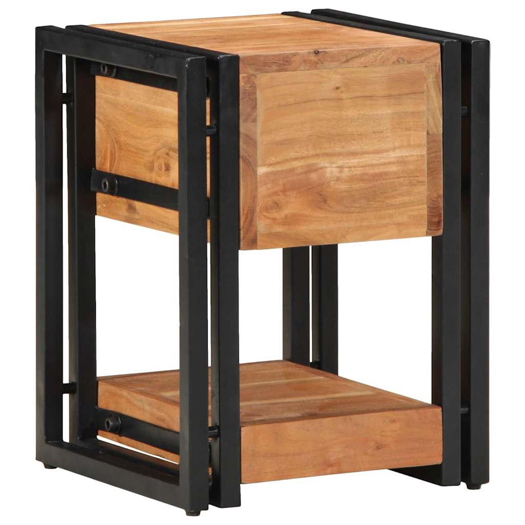 vidaXL Bedside Cabinet Brown 30 x 30 x 40 cm Solid Acacia Wood