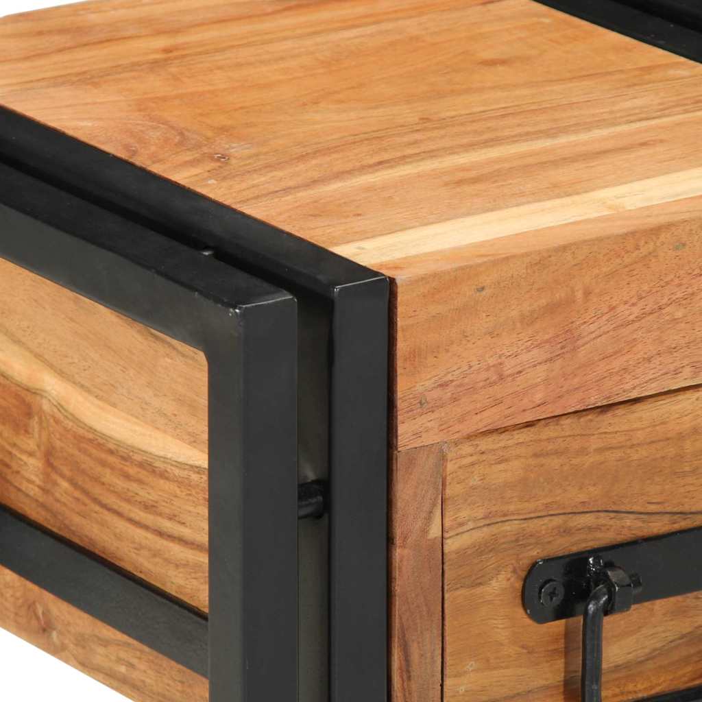 vidaXL Bedside Cabinet 2 pcs Brown 30 x 30 x 40 cm Solid Acacia Wood