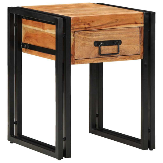vidaXL Side Table 40x40x50 cm Solid Wood Acacia