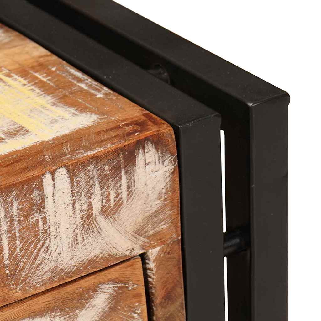 vidaXL End Table with Drawer 30 x 30 x 40 cm Solid Reclaim Wood