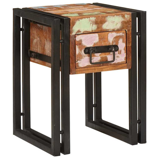 vidaXL End Table Other 30 x 30 x 40 cm Solid reclaimed wood and Metal