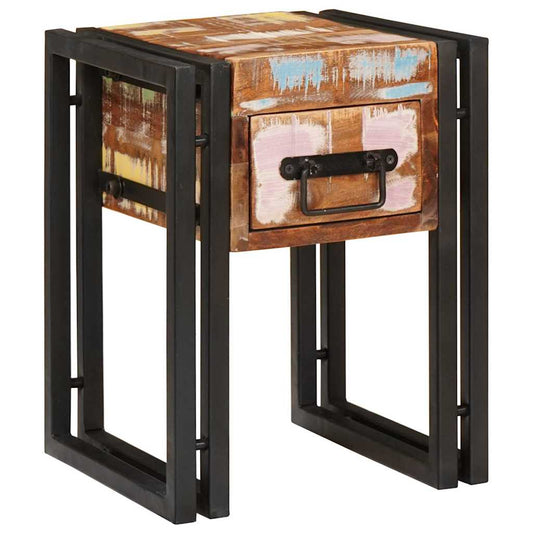 vidaXL End Table Other 30 x 30 x 40 cm Solid reclaimed wood and Metal
