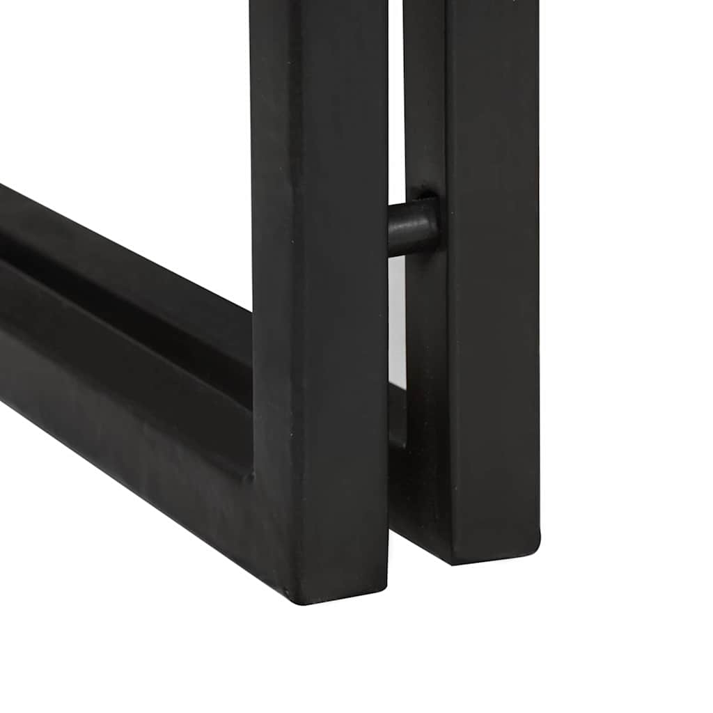 vidaXL End Table Brown and Black 30 x 30 x 40 cm Solid Acacia Wood