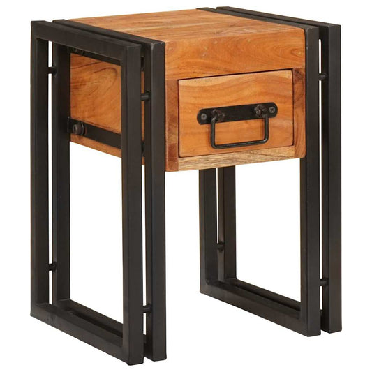 vidaXL End Table Other 30 x 30 x 40 cm Solid acacia wood and Metal