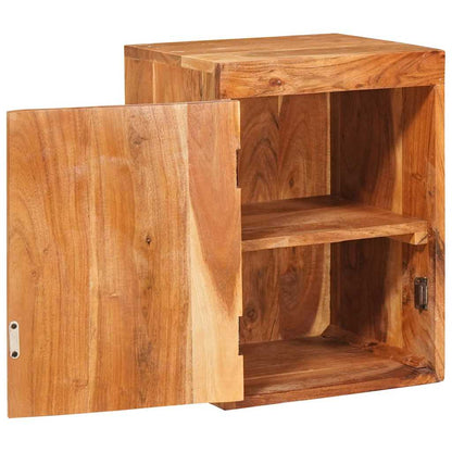vidaXL Bedside Table Brown 35 x 33 x 48 cm Solid Wood Acacia